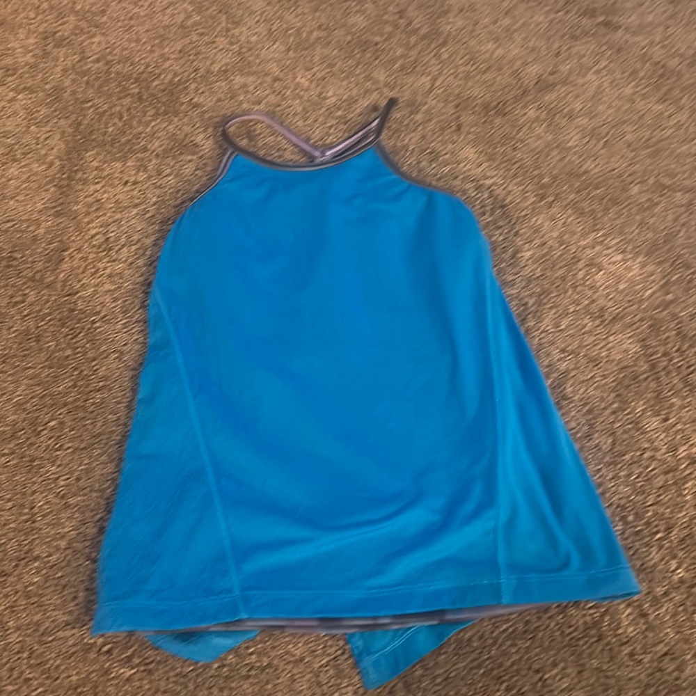 blue colorful tank top